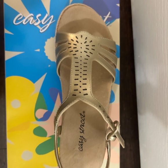 Gold Metallic Sandals - Picture 3 of 3